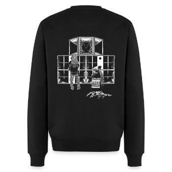 Support Free Tekno Soundsystem - Männer Premium Bio Pullover - Schwarz - Hinten - Nico (187cm)