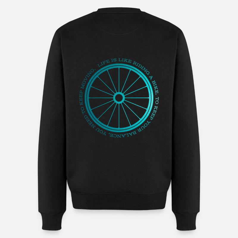 Gravel, Rower górski, Pasja, Jazda na rowerze - Ekologiczna męska bluza Premium - czarny