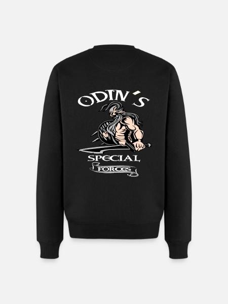Wikinger Odin Walhalla Krieger - Männer Premium Bio Pullover - Schwarz