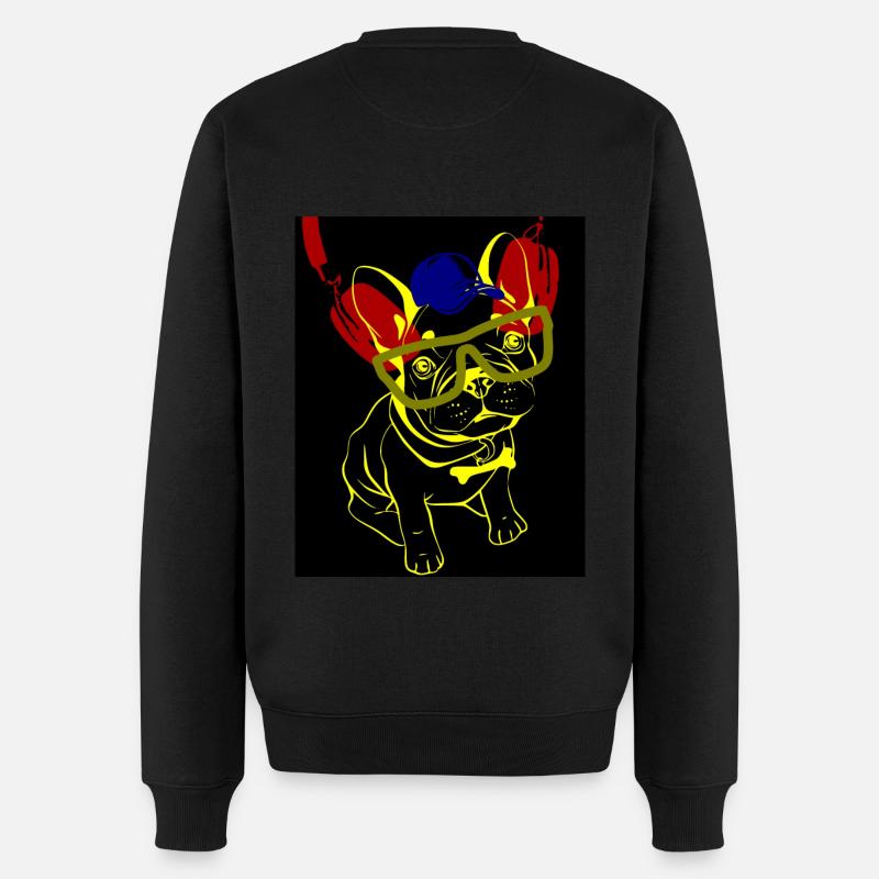 Bulldogge - Männer Premium Bio Pullover - Schwarz