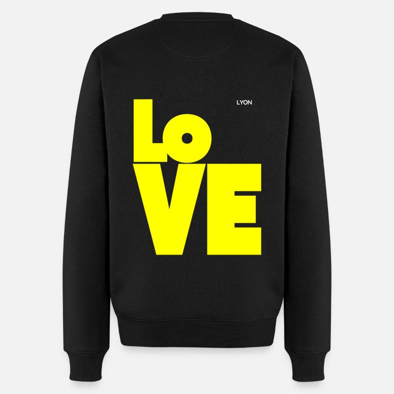 Love Yellow - Pull Premium bio Homme - noir
