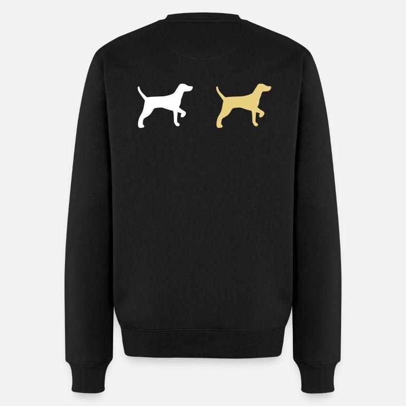 Jagdhund - Männer Premium Bio Pullover - Schwarz