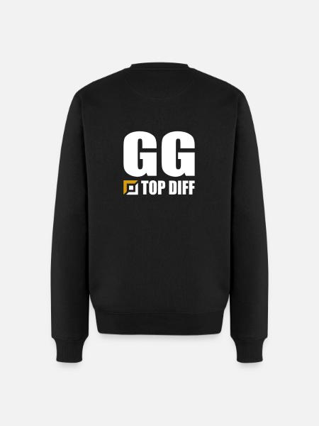 GG Top Diff Gamer Gaming - Männer Premium Bio Pullover - Schwarz