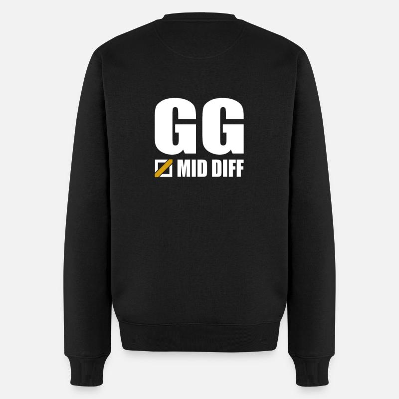 GG Mid Diff Gamer Gaming - Männer Premium Bio Pullover - Schwarz