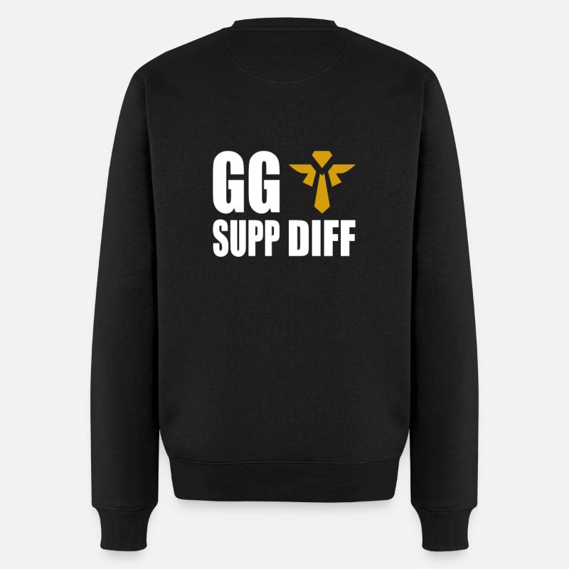 GG Supp Diff Gamer Gaming - Männer Premium Bio Pullover - Schwarz