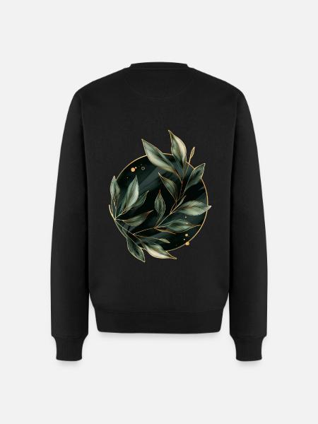Plants Leaves - Men's Premium Organic Jumper - black