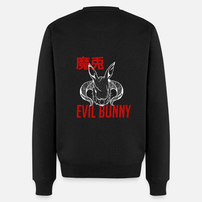 Evil Rabbit - Pull Premium bio Homme - noir