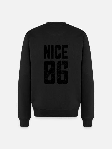 Nice 06 Frankreich Kennzeichen - Männer Premium Bio Pullover - Schwarz