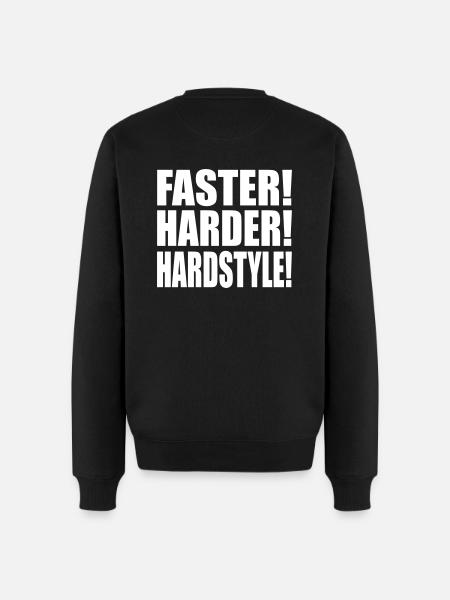 Faster Harder Hardstyle EN - Men's Premium Organic Jumper - black