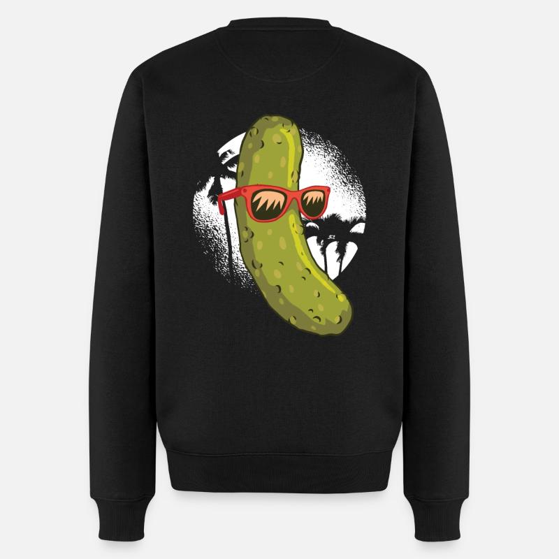 Surfer Gurke - Männer Premium Bio Pullover - Schwarz