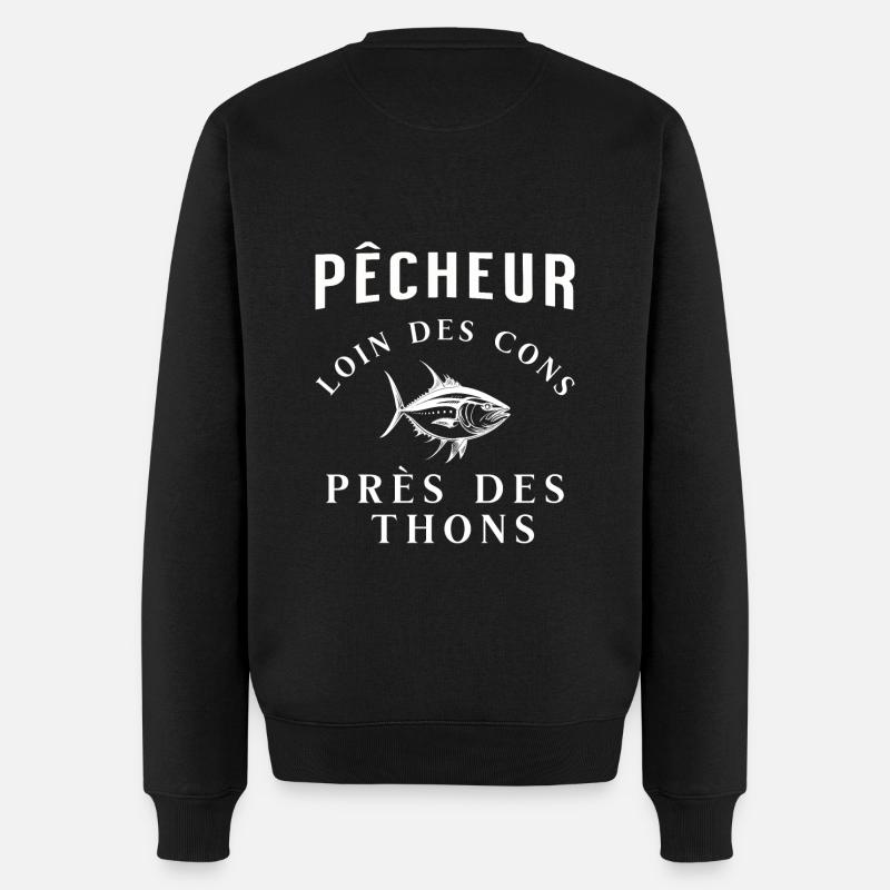 humour pêche - Pull Premium bio Homme - noir