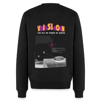 Vision - Männer Premium Bio Pullover - Schwarz - Hinten - Nico (187cm)