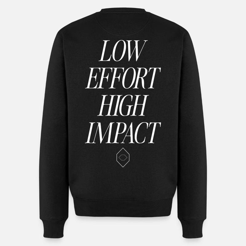 Faible effort, impact élevé - Pull Premium bio Homme - noir