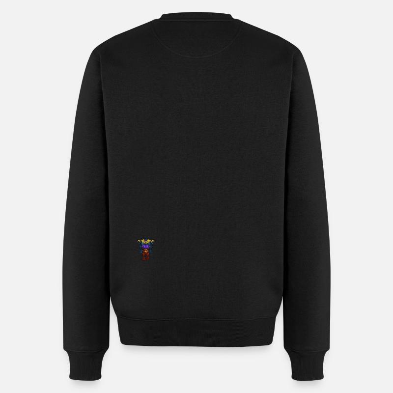 Kachina-Robot - Männer Premium Bio Pullover - Schwarz