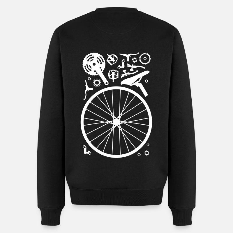 bike parts - Männer Premium Bio Pullover - Schwarz