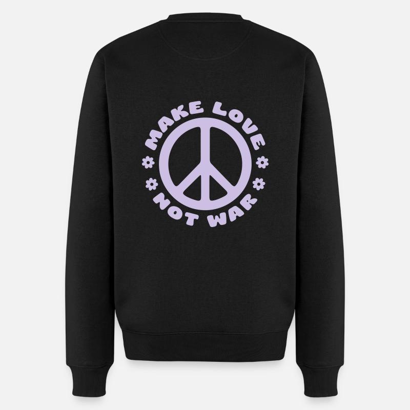 FAITES L’AMOUR, PAS LA GUERRE - Pull Premium bio Homme - noir