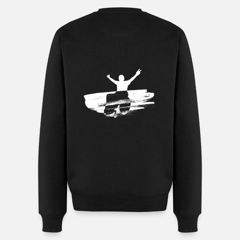 Paralimpisches Weiß - Männer Premium Bio Pullover - Schwarz
