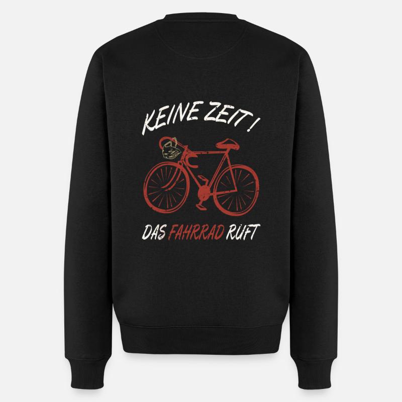 Das Fahrrad Ruft Radfahrer Geschenk - Männer Premium Bio Pullover - Schwarz