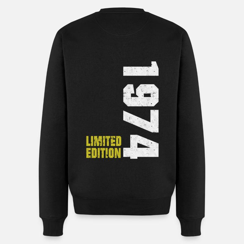 Geburtstag 1974 Geboren Limitierte Edition Design - Männer Premium Bio Pullover - Schwarz