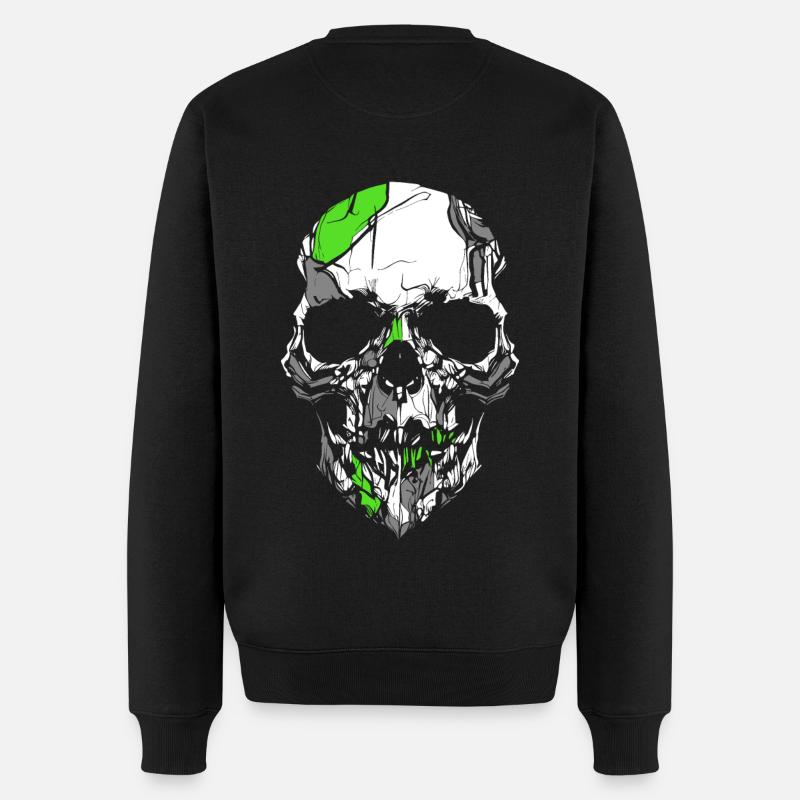 Crâne excité et grossier - Pull Premium bio Homme - noir