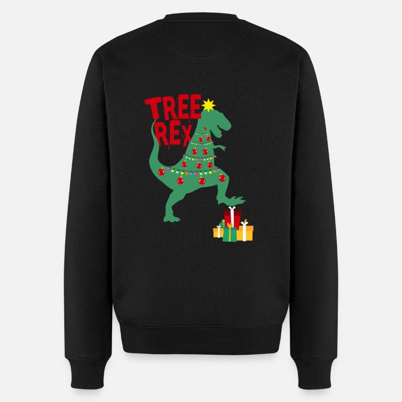 Tree Rex Xmas Geschenkidee - Männer Premium Bio Pullover - Schwarz