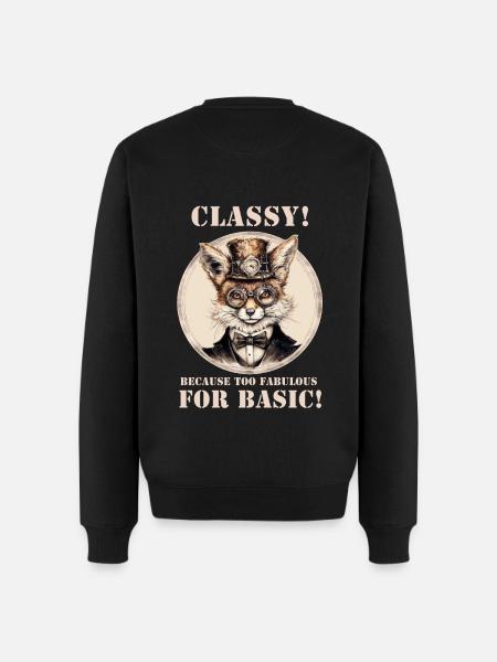 Steampunk Fox - Men's Premium Organic Jumper - black