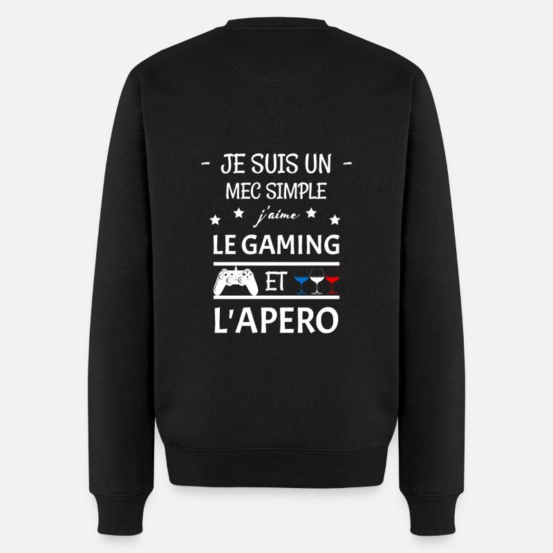 Apéro humour - Pull Premium bio Homme - noir