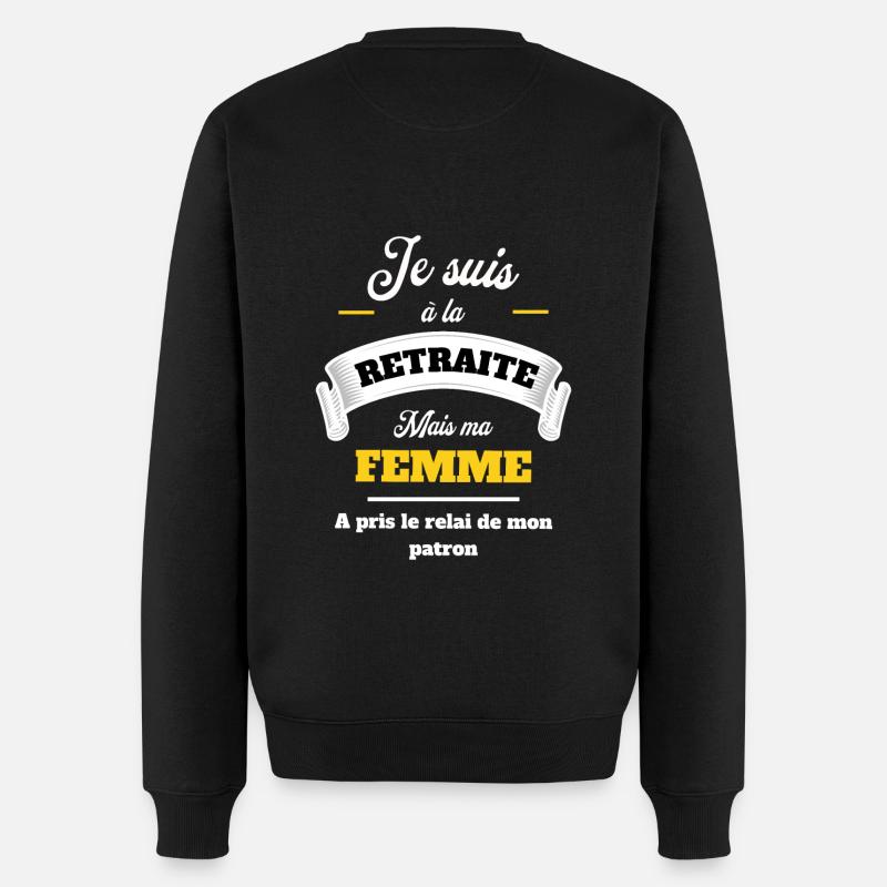 Rentner Mann Humor - Männer Premium Bio Pullover - Schwarz