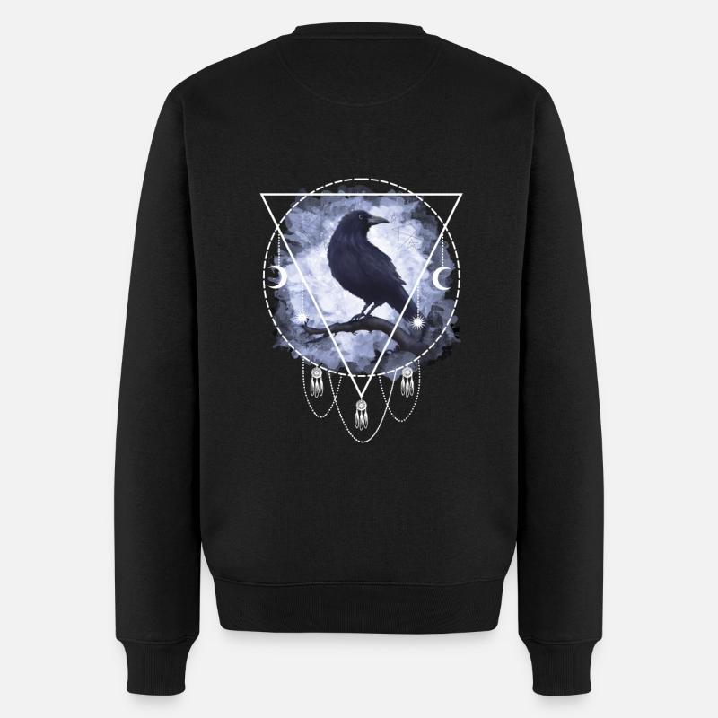 Raven Crow Gothic - Men's Premium Organic Jumper - black