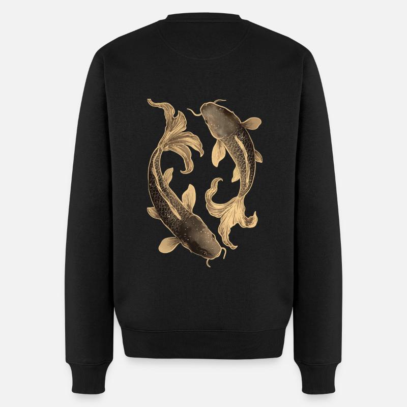Koi - Männer Premium Bio Pullover - Schwarz