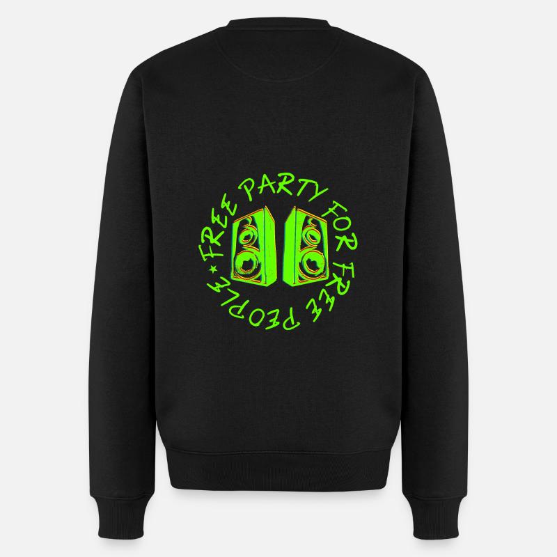 FREE PARTY FOR FREE PEOPLE - Männer Premium Bio Pullover - Schwarz