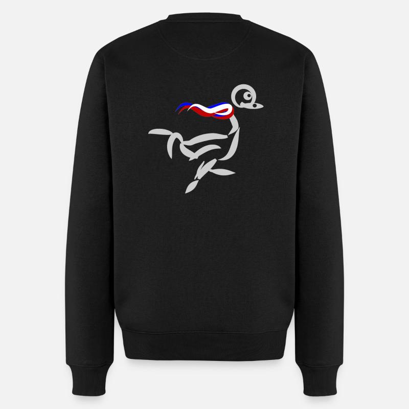 strauss grau - Männer Premium Bio Pullover - Schwarz