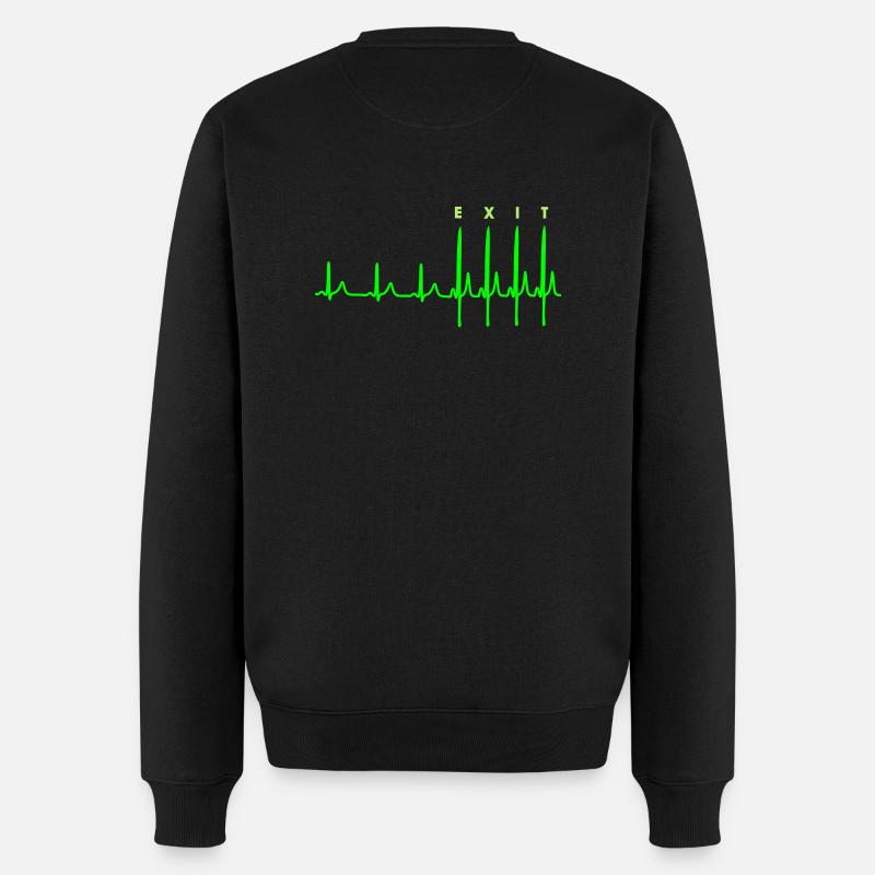 EXIT - Männer Premium Bio Pullover - Schwarz