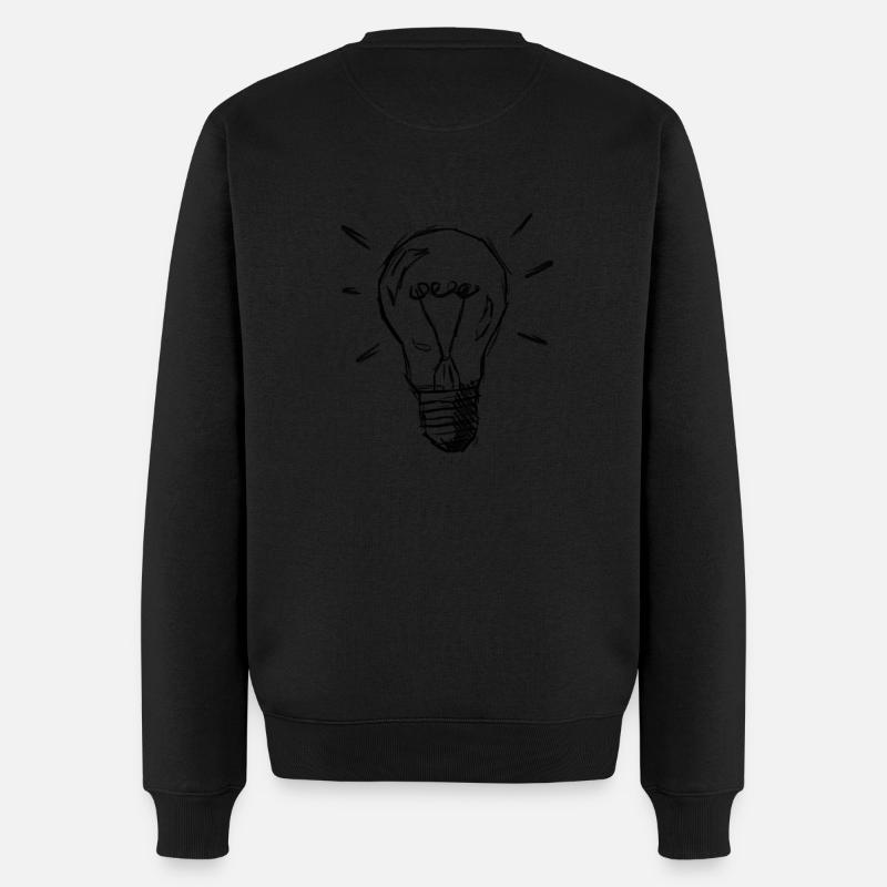 Leuchtende Lampe - Männer Premium Bio Pullover - Schwarz