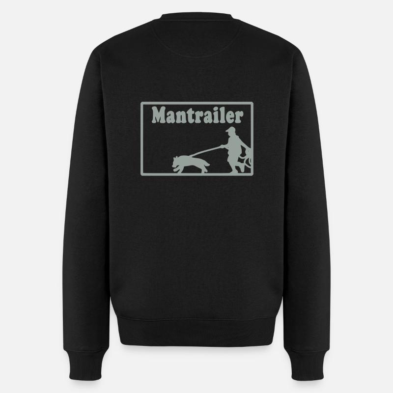 mantrailer_motiv - Männer Premium Bio Pullover - Schwarz