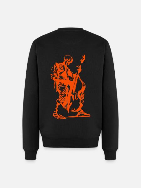 Contrabass Orangeman - Men's Premium Organic Jumper - black