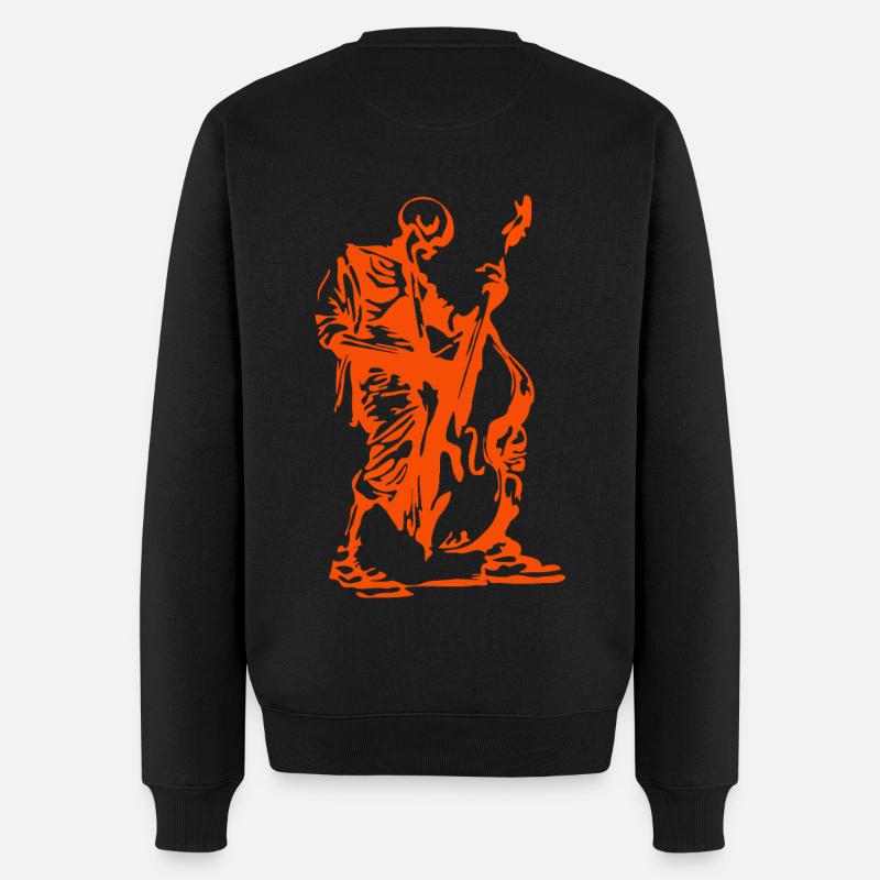 Contrabass Orangeman - Männer Premium Bio Pullover - Schwarz
