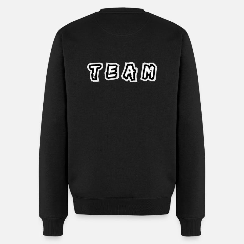 Team - Männer Premium Bio Pullover - Schwarz