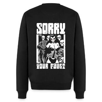 Sorry, your mistake - Men's Premium Organic Jumper - black - Back - Nico (187cm)