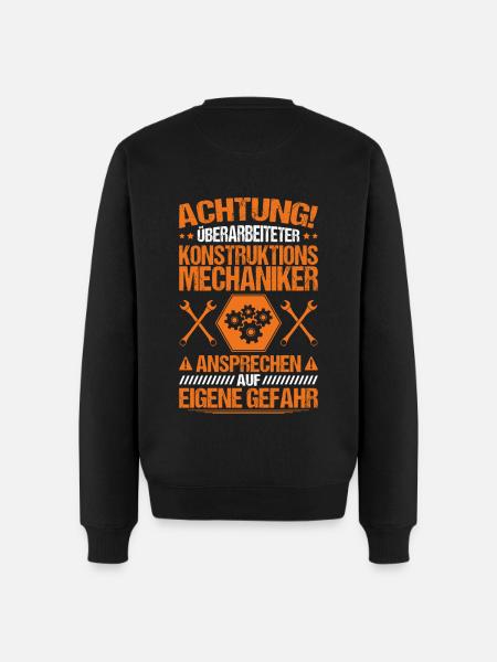 Construction Mechanic Revised Gift - Men's Premium Organic Jumper - black