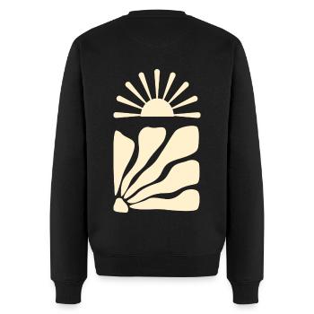 Art Formen Sonne Design - Männer Premium Bio Pullover - Schwarz - Hinten - Nico (187cm)