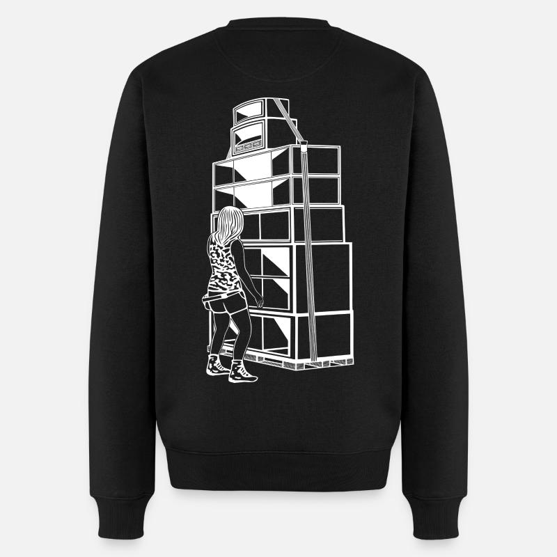 Tekno 23 Sound System Girl - Pull Premium bio Homme - noir
