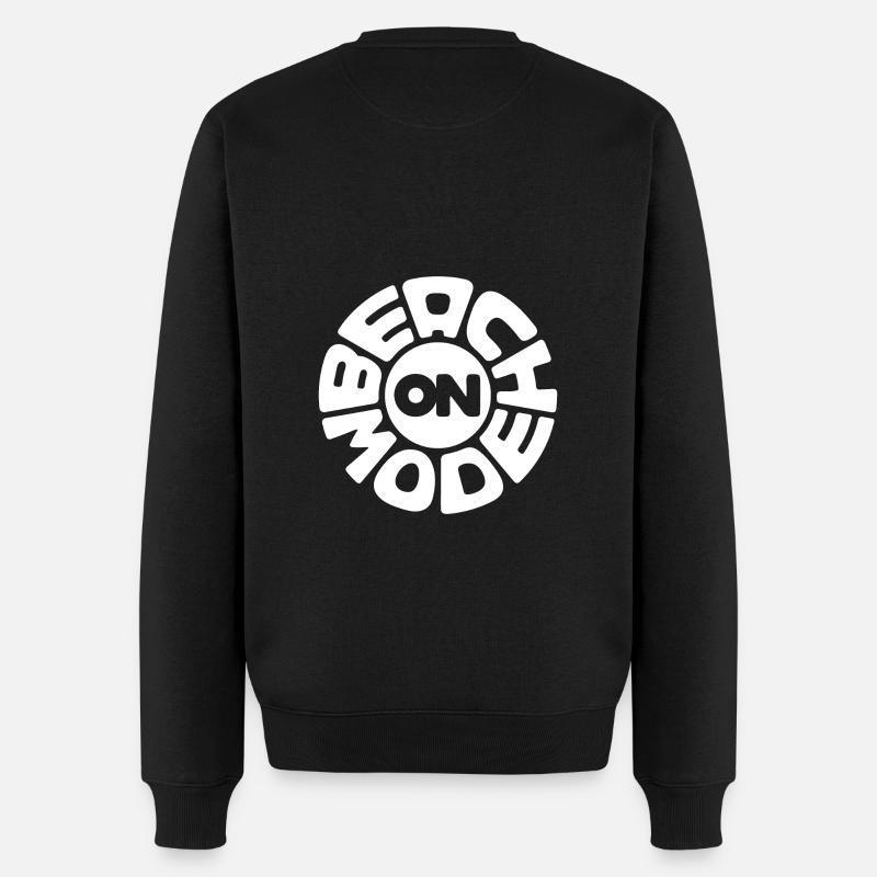 Beach Mode On Strand Schriftdesign Strandurlaub - Männer Premium Bio Pullover - Schwarz