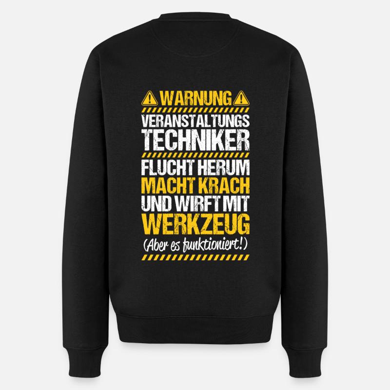 Veranstaltungstechniker Event Technician - Männer Premium Bio Pullover - Schwarz