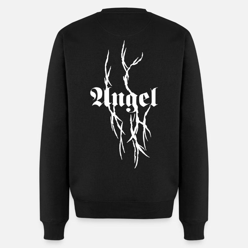Gothic Dornen-Typografie - Männer Premium Bio Pullover - Schwarz