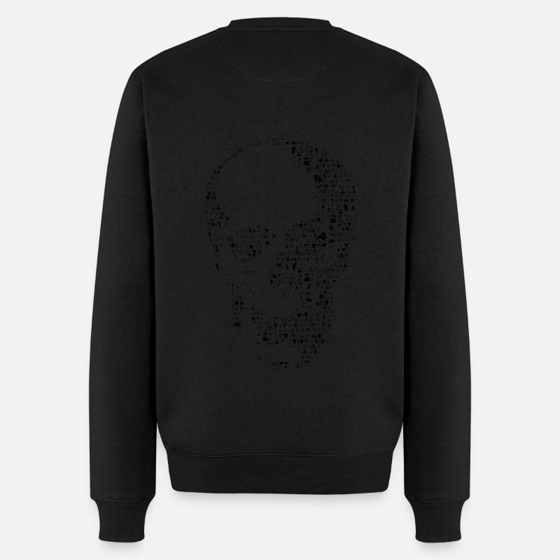 Schädel - Männer Premium Bio Pullover - Schwarz