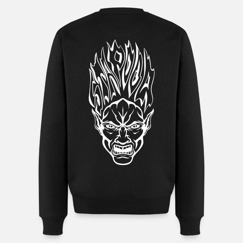 Stapooa dämon1 - Männer Premium Bio Pullover - Schwarz