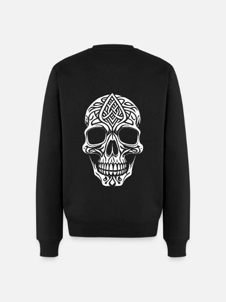 Keltischer Schädel - Männer Premium Bio Pullover - Schwarz