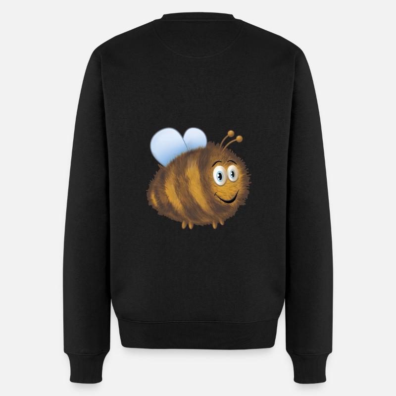 Lustige dicke Hummel - Männer Premium Bio Pullover - Schwarz