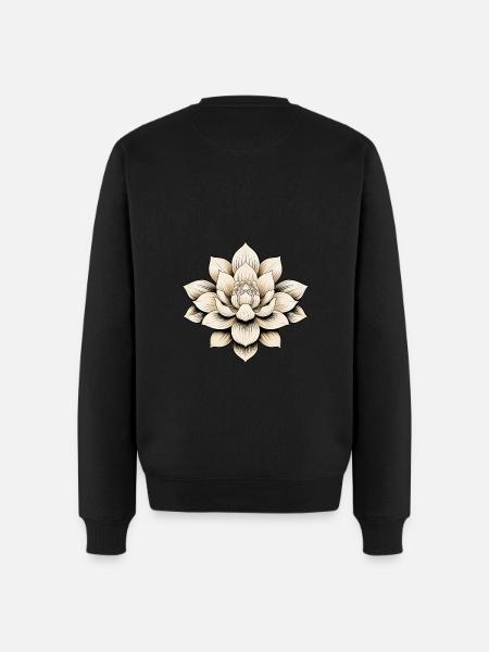 Lotus Blossom - Men's Premium Organic Jumper - black
